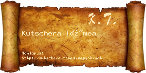 Kutschera Tímea névjegykártya